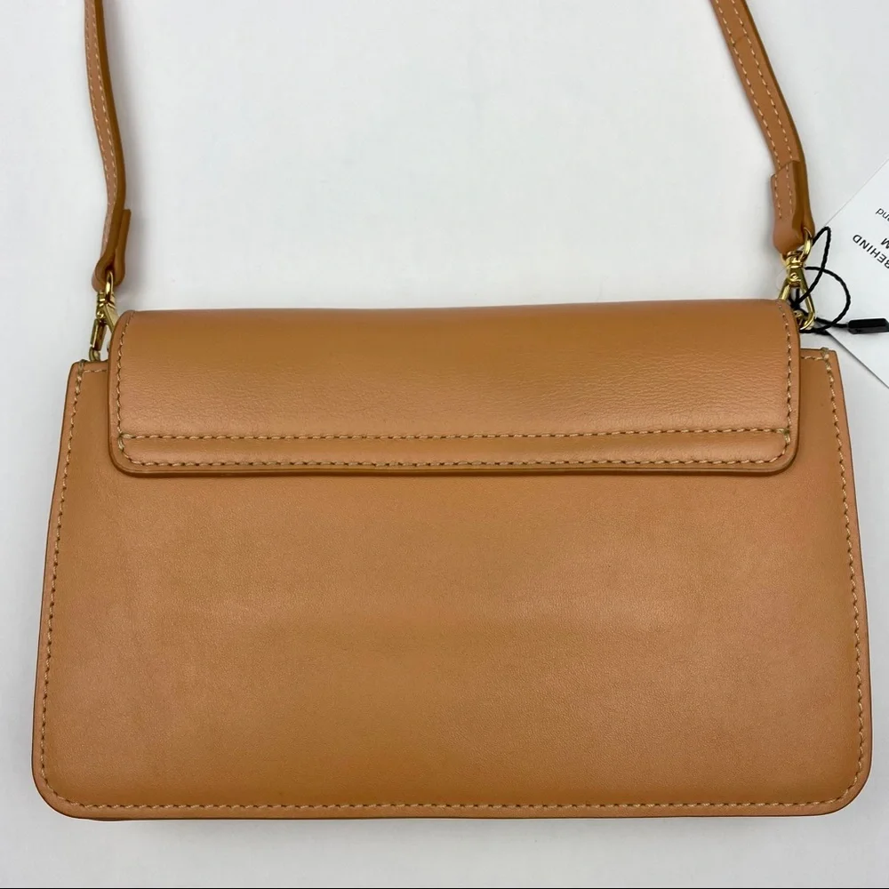 Chloe Tan Leather Mini Drew Bijou Crossbody Gold Chain Shoulder Bag - Picture 7 of 16